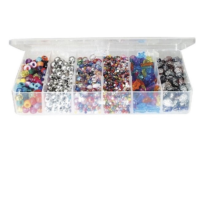 CREATIVE BEAD BOXES PLASTIC BOX WITH 6 COMPARTMENTS
