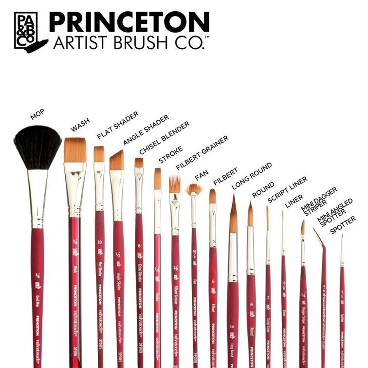 Princeton : Velvetouch : Series 3950 : Short Handle : Filbert : Size 4 -  Princeton : Velvetouch - Princeton - Brands