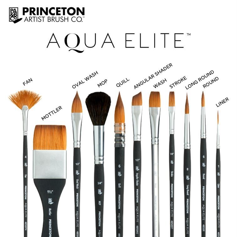 Princeton : Aqua Elite : Synthetic Kolinsky Sable : Watercolour