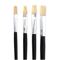 BRUSH HOG HAIR FLAT SHORT HANDLE #0 BOX OF 12 SERIES 777
