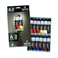 *Limited Stock* A2 Heavy Body Acrylic Paint Starter Set 12 X 20Ml Tubes