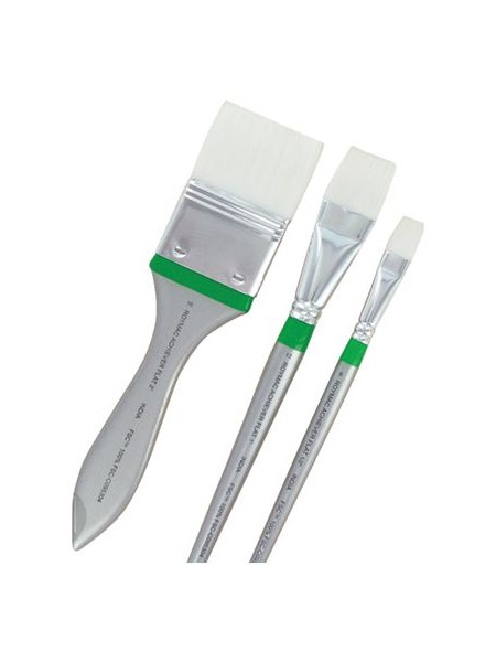 Roymac Brush Achiever Series White Taklon Flat Size 6 12Mm 1/2 Inch