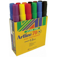 Artline 70 1.5Mm Bullet Tip Felt Marker Box Of 12 Assorted Colours