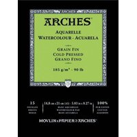 Arches Watercolour Pad 185Gsm A3 Cold Pressed 15 Sheets