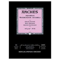 Arches Watercolour Pad 185Gsm A3 Smooth 15 Sheets