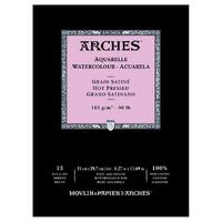 Arches Watercolour Pad 185Gsm A5 Smooth 15 Sheets