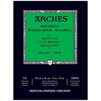 Arches Watercolour Pad 300Gsm A3 Medium 12 Sheets