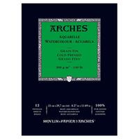 Arches Watercolour Pad 300Gsm A4 Medium 12 Sheets