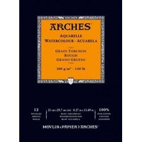 Arches Watercolour Pad 300Gsm A3 Rough 12 Sheets