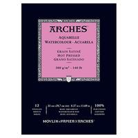Arches Watercolour Pad 300Gsm A4 Smooth 12 Sheets