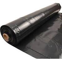 EXTRA THICK BLACK PLASTIC FILM 2M WIDE X 100M LONG