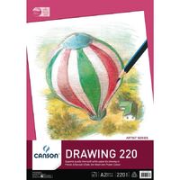 *WHILE STOCKS LAST* CANSON WHITE DRAWING & ART BOOK 220GSM PAD 25SHEETS DRAWING 220 A4