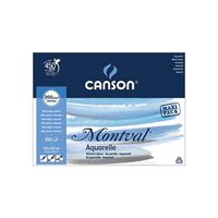 CANSON WATERCOLOUR MONTVAL 300GSM PAD 100SHEETS COLD PRESSED A3