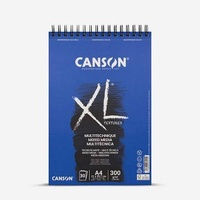 Canson White Drawing & Art Book Xl Range 300Gsm Pad 30 Sheets Xl Mix Media A4