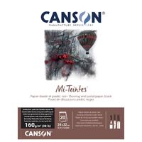 Mi-Teintes 160 Pad Black 24X32Cm 20Sh 