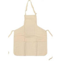 Canvas Apron With Three Pockets 69Cm X 74Cm