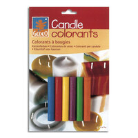 GEDEO CANDLE WAX DYES PACKET OF 6 ASSORTED STICKS