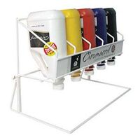 CHROMACRYL DISPENSING RACK, WIRE RACK THAT IS SUITABLE FOR ALL CHROMA 2LITRE AND 1 LITRE BOTTLES.