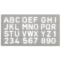 CELCO HARD PLASTIC STENCIL SHEET 10MM CAPITOLS & NUMBERS