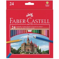 FABER-CASTELL CLASSIC RED RANGE COLOURED PENCILS BOX OF 24 ASSORTED COLOURS