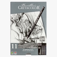 Cretacolor Monolith Woodless Graphite 11 Piece Tin Set
