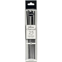 COATES WILLOW CHARCOAL THIN 4MM BOX OF 25