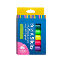 Colour Slick Crayons 10 Gram Stick Set Of 6 Bright Colours
