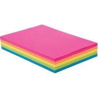 PHOTOCOPY PAPER FLUORO 80GSM A4 PACKET OF 100 ASSORTED COLOURS