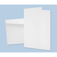 BLANK CARDS AND ENVELOPES 120 X 170MM QUALITY PASTEBOARD