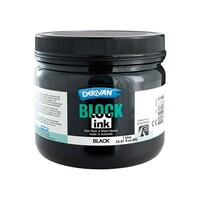 DERIVAN WATERBASED BLOCK PRINTING INK 1 LTR BLACK