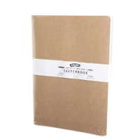 Derivan Sketchbook A4 Size Kraft Cover 32 Pages - Pk/3
