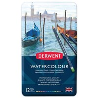 Derwent Watercolour Pencils Tin Of 12 Assorted Colours