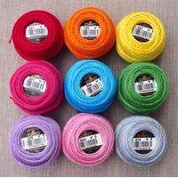 EMBROIDERY COTTON #8 42 X 40 METRE BALLS ASSORTED COLOURS