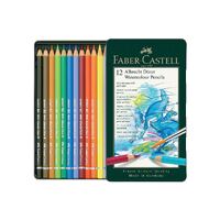 Faber-Castell Albrechet Durer Artists Quality Water Soluble Pencils, Permanent When Dry Tin Of 12 Assorted Colours