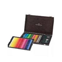 FABER-CASTELL POLYCHROMOS ARTISTS PENCILS WOODEN BOX SET OF 48