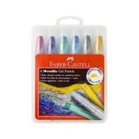 FABER CASTELL WATERCOLOUR GEL CRAYONS SET OF 6 METALLIC COLOURS