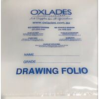 STUDENTS PLASTIC ART FOLIO A1 MADE FROM HEAVY DURABLE PLASTIC WITH PROVISION FOR STUDENTS NAME AND GRADE