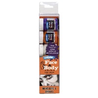 DERIVAN FACEPAINT SET MONSTERS & GHOULS. 5 X 40ML PAINTS WITH BRUSHES & APPLICATOR