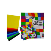 BRENEX PAPER SQUARES GLOSS 127 X 127MM PACKET OF 360 ASSORTED COLOURS