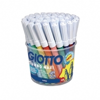 Giotto Turbo Maxi Colour Markers Broad Tip Tub Of 48 Assorted Colours