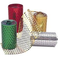 HONEYCOMB METALLIC MESH 10CM X 10M ROLLS BAG OF 4 ASSORTED COLOURS