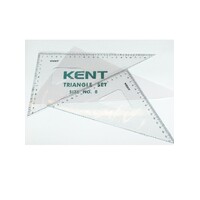 Kent #8 Set Squares Set Of 2 (1 X 45 Deg, 1 X 30/60Deg)