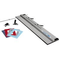 LOGAN ELITE MAT CUTTER 40 WITH RAIL AND STRAIGHT AND BEVEL CUTTING HEADS - 40 BOARD MOUNTED MAT CUTTING SYSTEM WITH PARALLEL