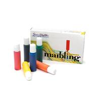 MARBLING SET OF 6 X 12ML NON TOXIC MARBLING INKS, INSTRUCTIONS INCLUDED.