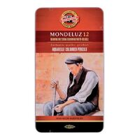 MONDELUZ WATERSOLUBLE COLOURING PENCILS TIN OF 12