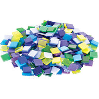 MOSAIC TILES COOL COLOURS 1 X 1CM PACKET OF 150GRAMS