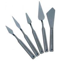 MATISSE PAINTING KNIFE SET OF 6 ASSORTED. UNSURPASED SPRING AND RESPONSE WHEN HANDLING THICK HEAVY BODIED PAINTS.