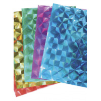 METALLIC PRISM PAPER A4 PACKET OF 40 ASSORTED COLOURS