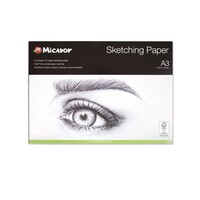 MICADOR SKETCHING PAPER A3 110GSM PACKET OF 25 SHEETS