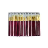 ROYAL LANGNICKLE BRISTLE BRUSH RED SET OF 120.  12 of each round 13579 and shaders 13579